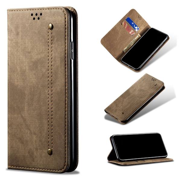 Jeans Xiaomi Redmi Note 8 Pro Flip kotelot - Khaki Brown