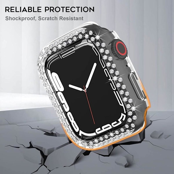 Apple Watch SE 2022 (44mm) strassdekorationsfodral - Transparent Transparent