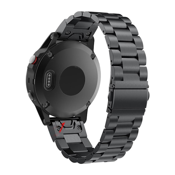 Garmin Fenix 5 rustfri stålurrem - sort Black