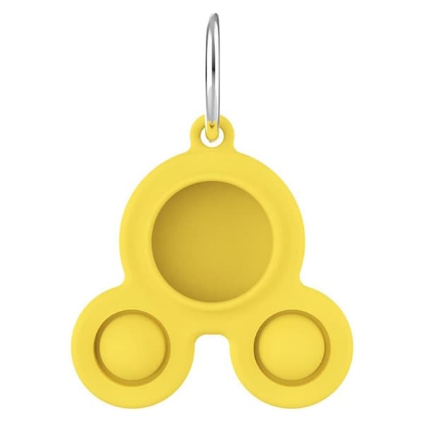 AirTags dual bubble press silikonisuojus - Keltainen Yellow