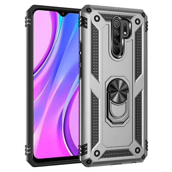 Bofink Combat Xiaomi Redmi 9 Suojakotelo - Hopea Silver grey