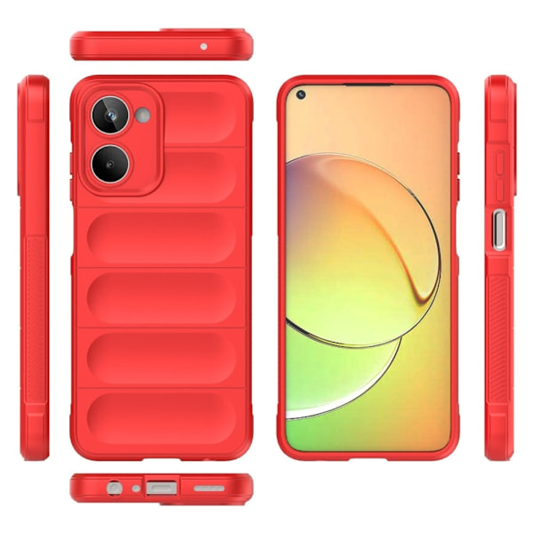 Pehmeä kahva muotoiltu kuori Realme 10 4G - Punainen Red