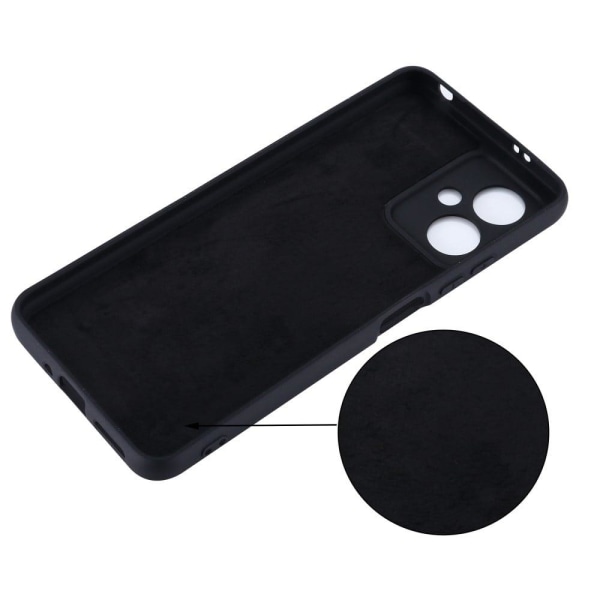 Matte Liquid silikone cover til Xiaomi Redmi Note 12 - Sort Black