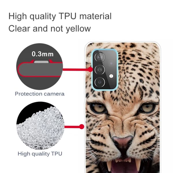 Deco Samsung Galaxy A73 Suojakotelo - Leopard Brown