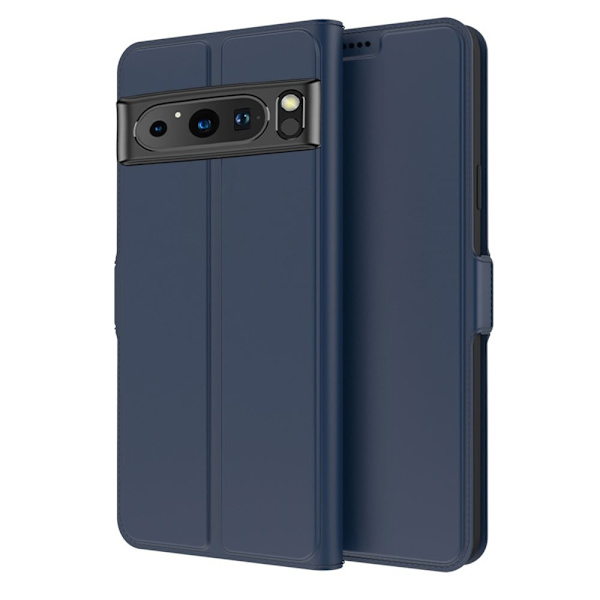 Glatt og tynt premium PU-skinnetui for Google Pixel 8 - Blå Blue