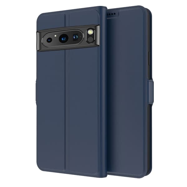 Sileä ja ohut premium-PU-nahkakotelo Google Pixel 8 - Sininen Blue