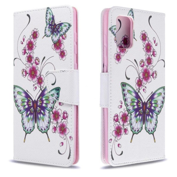 Wonderland Samsung Galaxy A71 etui – Sommerfugl og Blomster Multicolor