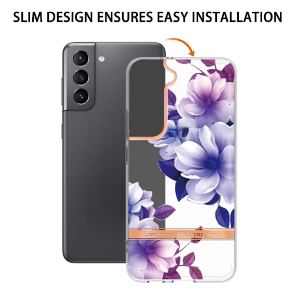 Super Slim och Hållbar Mjukskal till Samsung Galaxy S23 Plus - Hc004 Purple Begonia Lila
