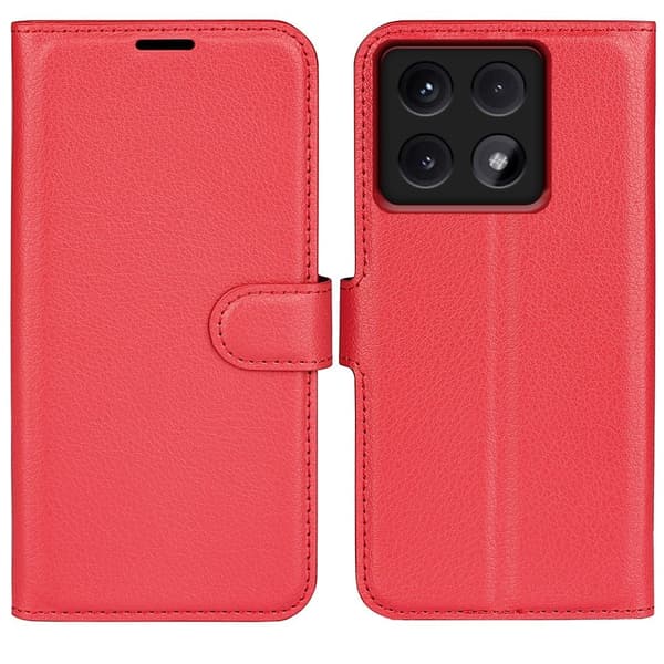 Klassisk Xiaomi 14T flip etui - Rød Red