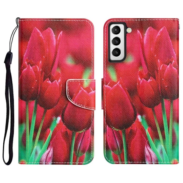 Wonderland Samsung Galaxy S22 Plus flip etui - Tulipan Red