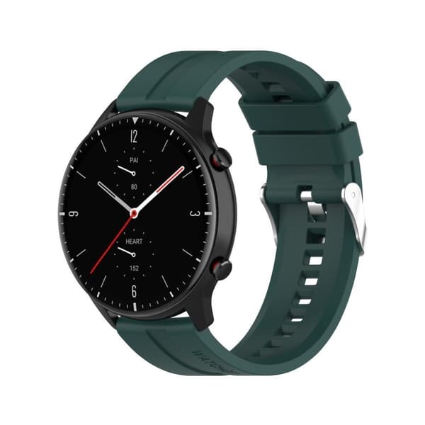 22 mm silikoneurrem til Amazfit-enheder - Mørkegrøn Green