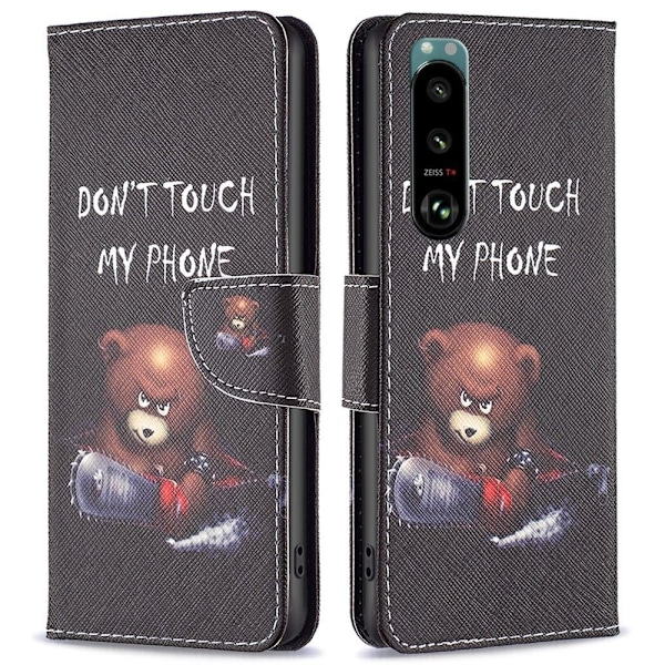 Wonderland Sony Xperia 5 III flip etui - Bjørn Black