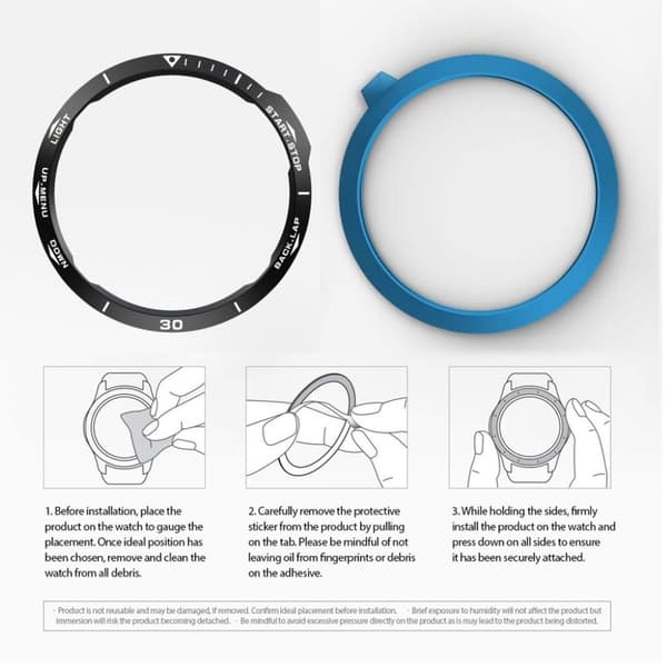 Garmin Fenix 6X ramme i rustfritt stål - Svart / Style B Black
