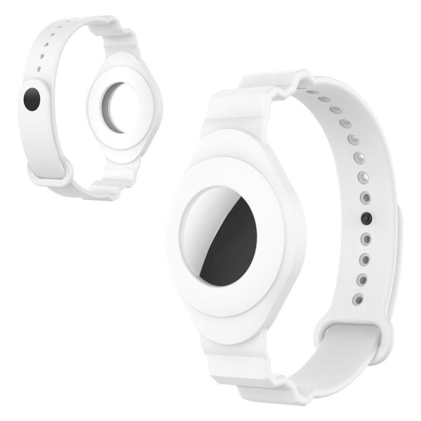 AirTags simple silicone wrist strap - White White
