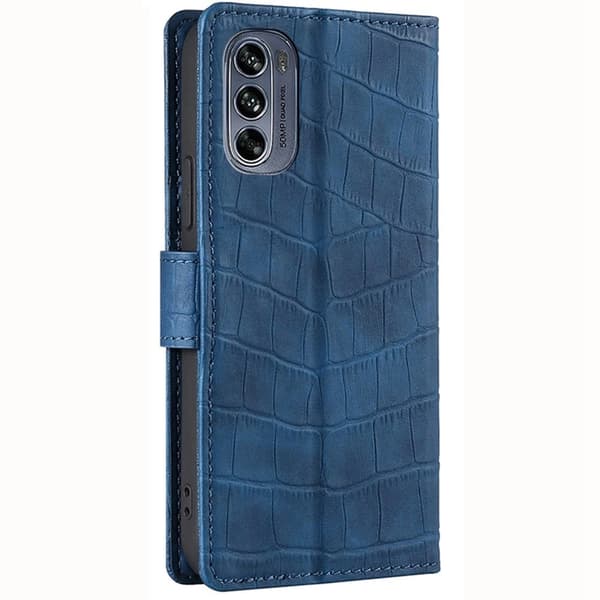 Croco Motorola Moto G62 5G skal - Blå Blå