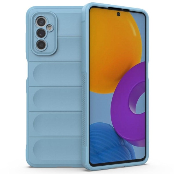 Mjukt greppformat Samsung Galaxy M52 5G skal - Blå Blå