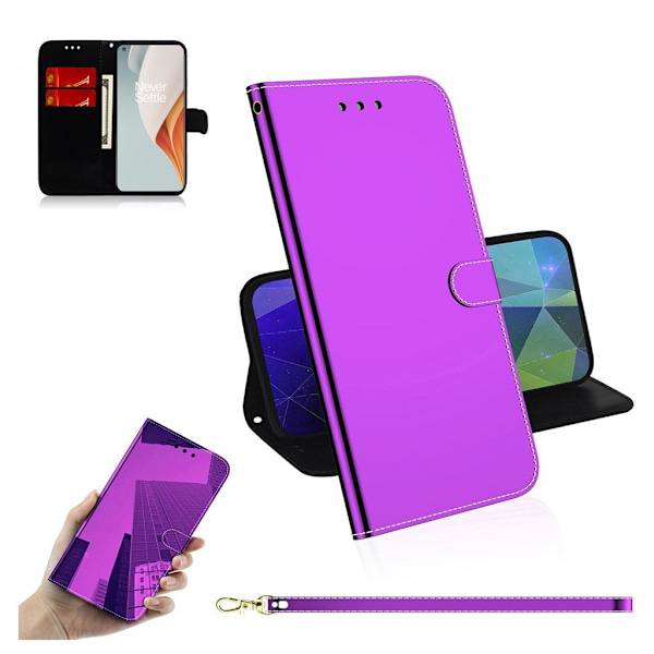 Mirror OnePlus Nord N100 flip etui - lilla Purple