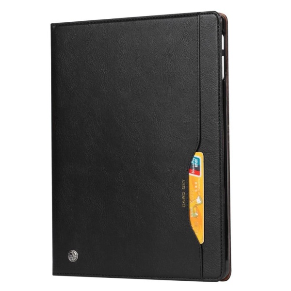 iPad Mini 6 (2021) wallet design leather flip case with pen slot Black