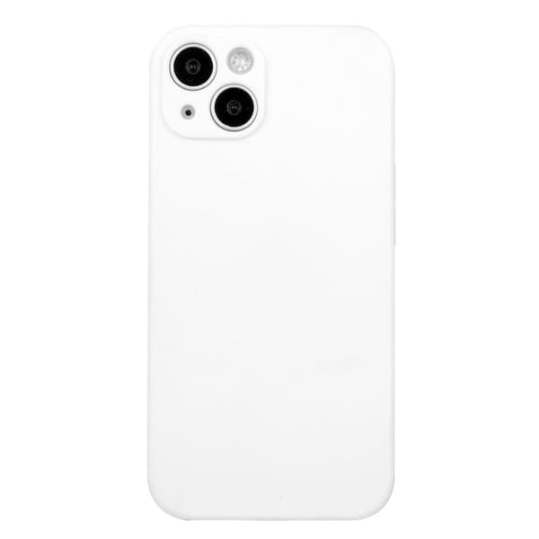Avfaset gummiert anti-falldeksel for iPhone 15 - Hvit White