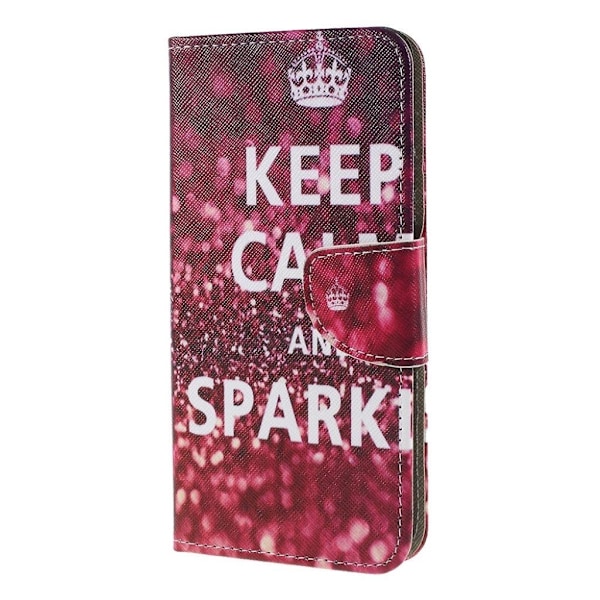 Wonderland Samsung Galaxy A50 kotelot - Quote Keep Calm and Sparkle Red