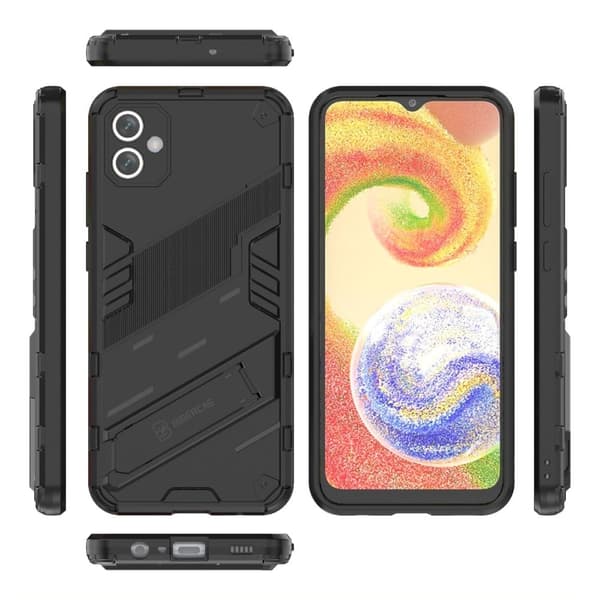 Stöttåligt Samsung Galaxy A04e hybridskal - Svart Svart