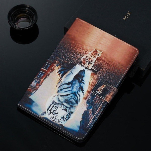 Amazon Kindle (2019) stylish pattern leather flip case - White T multifärg