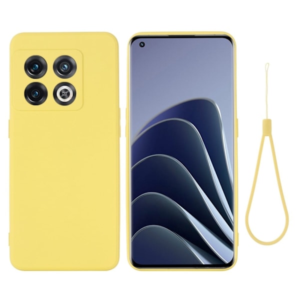 Matt OnePlus 10 Pro skal av flytande silikon - Gul Gul