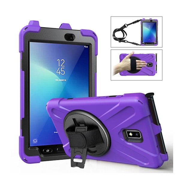 Samsung Galaxy Tab Active 2 X-Shape kombinationsfodral - Lila Lila