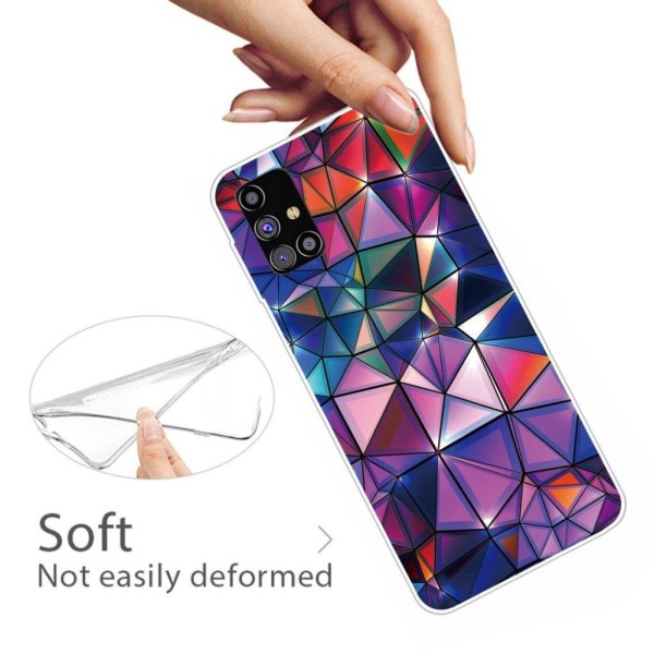 Deco Samsung Galaxy M51 kotelot - Värikäs Kolmiot Multicolor