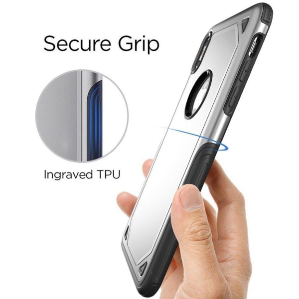 iPhone 9 Plus beskyttende cover af hybridmateriale - Sølv Silver grey