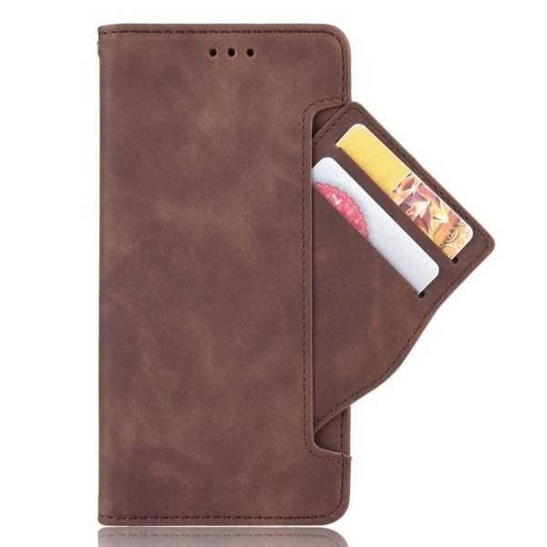 Modern-styled Leather Wallet Suojakotelo For Samsung Galaxy Z Fo Brown