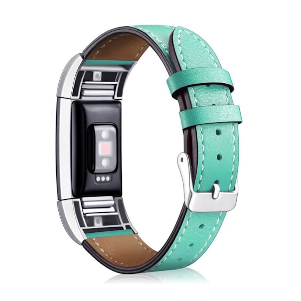 Fitbit Charge 2 Klockband i äkta läder - Turkos Grön