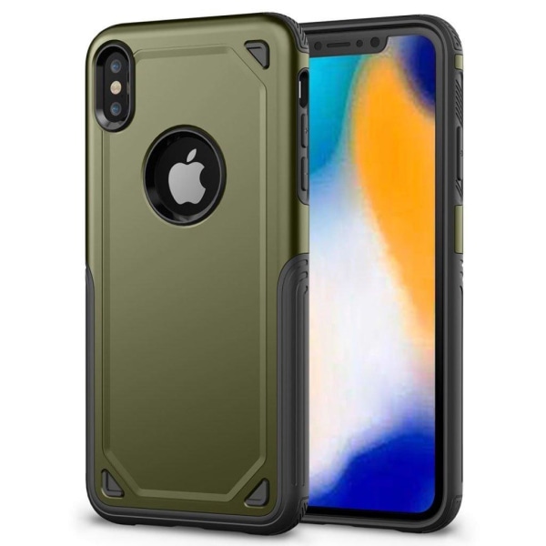 iPhone 9 beskytter cover af hybridmateriale - Militær Grøn Green