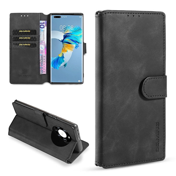 DG.MING Huawei Mate 40 Pro Plus Retro etui - sort Black