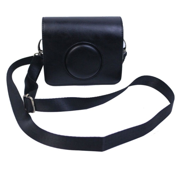 Fujifilm Instax Mini Evo PU leather case with strap - Black Svart