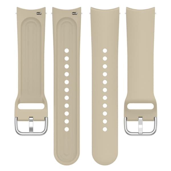 22 mm universal klockarmband i silikon med metallspänne - Elfenben Vit Vit