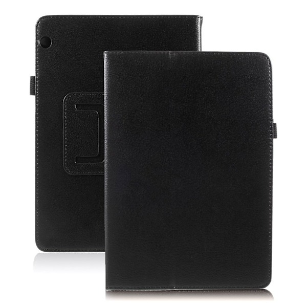 Huawei MediaPad T3 10 Enfärgat läder fodral - Svart Svart