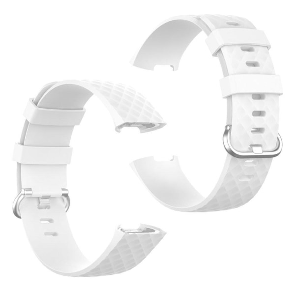Fitbit Charge 3 / 4 hållbar klockarmband - vit Vit