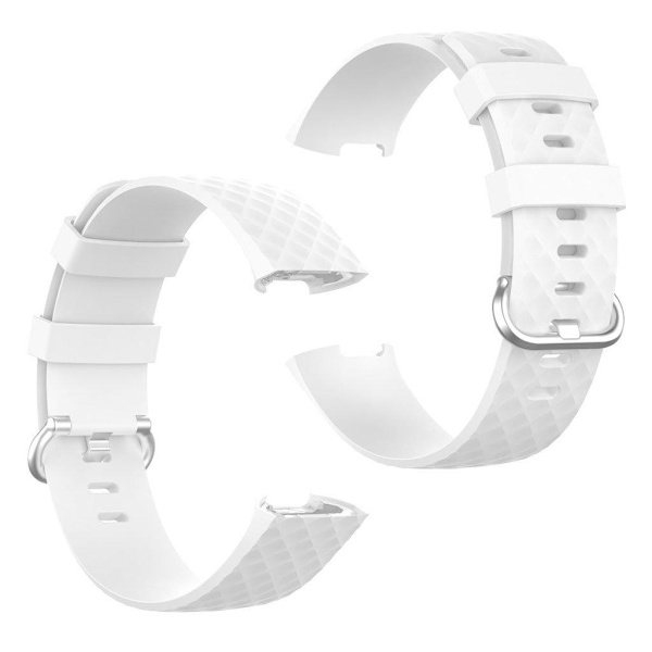 Fitbit Charge 3 / 4 hållbar klockarmband - vit Vit