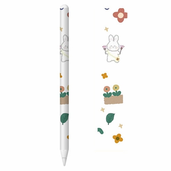 Apple Pencil 2 coolt klistermärke - Söt Kanin Och Blomma multifärg