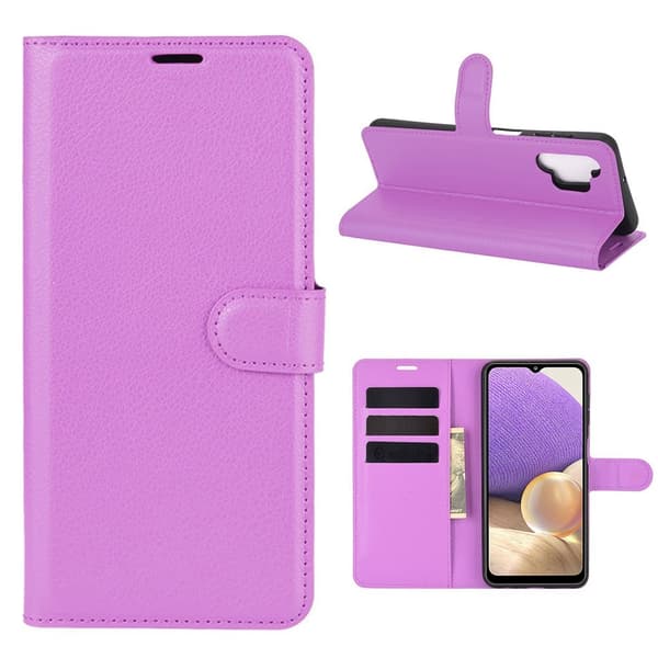 Classic Samsung Galaxy A32 5G Flip Etui - Lilla Purple