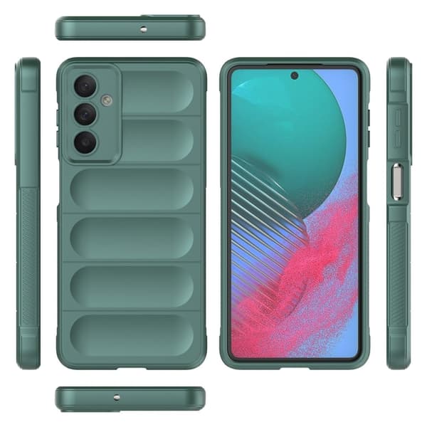 Mjukt greppformat Samsung Galaxy M54 skal - Silver/Grå Silvergrå