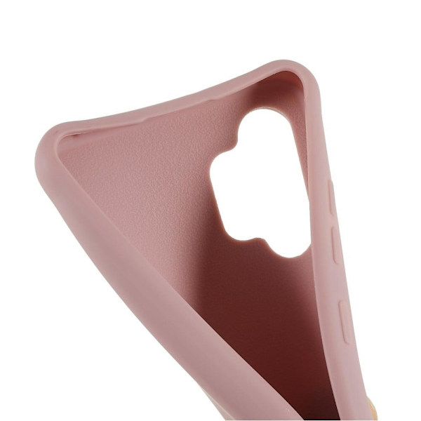 Tunt TPU-fodral med matt yta och justerbar rem för Samsung Galaxy A32 - Mörkrosa Rosa