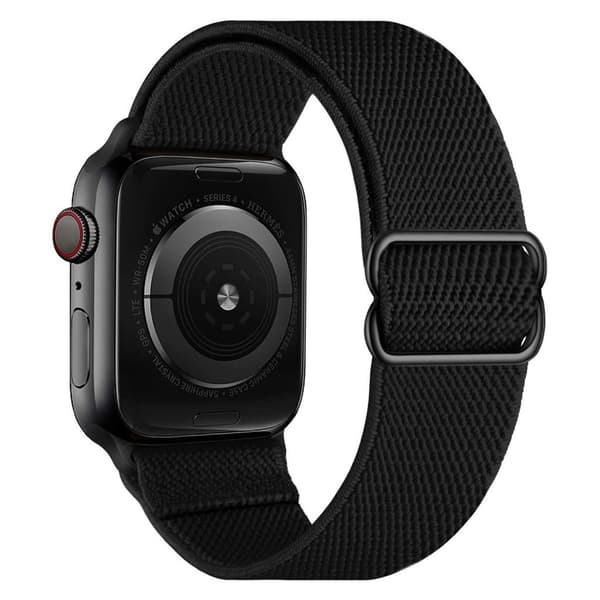 Apple Watch 40 mm elastisk klokkerem med mønster - Svart Black