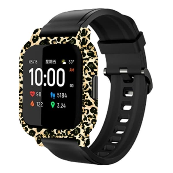 Haylou Solar LS02 Watch Skyddsfodral Mönster Tryckt Slim-Fit Frame Cover - Leopardtryck multifärg