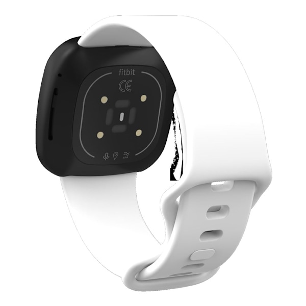 Fitbit Sense 2 / Versa 4 silikone-urrem - Hvid Størrelse: L White