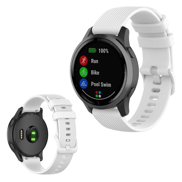 Garmin Vivoactive 4 silikoninen kellonauha - Valkoinen White