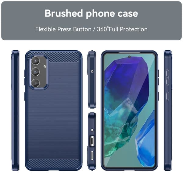 Carbon Flex Samsung Galaxy M55 deksel - Blå Blue