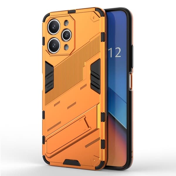 Shockproof Hybrid Deksel med A Modern Touch til Xiaomi Redmi 12 - Oransje Orange