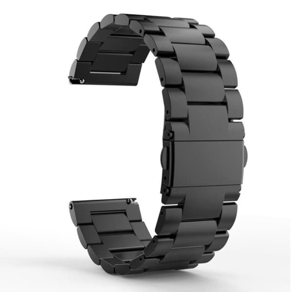 TicWatch Pro 22mm urrem i rustfrit stål - sort Black